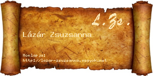 Lázár Zsuzsanna névjegykártya